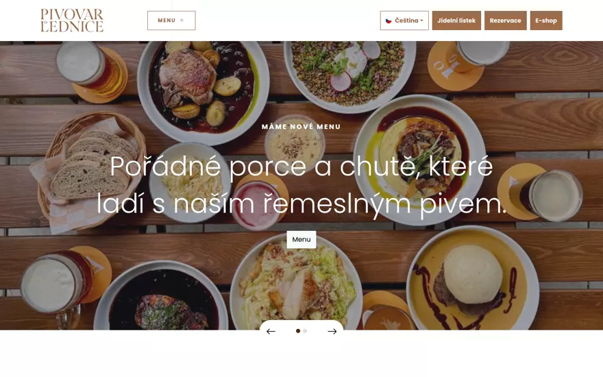 Forhåndsvisning av nettsiden pivovarlednice.cz